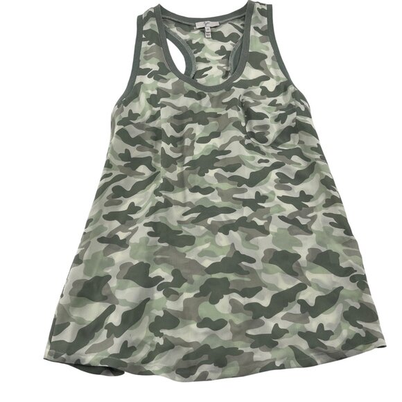 Joie XS Camo Silk Racerback Tank Top - Picture 1 of 5